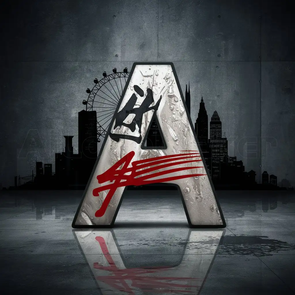 LOGO-Design-For-A-Dark-Cityscape-A-Reflecting-Crime-Theme-with-Ferris-Wheel