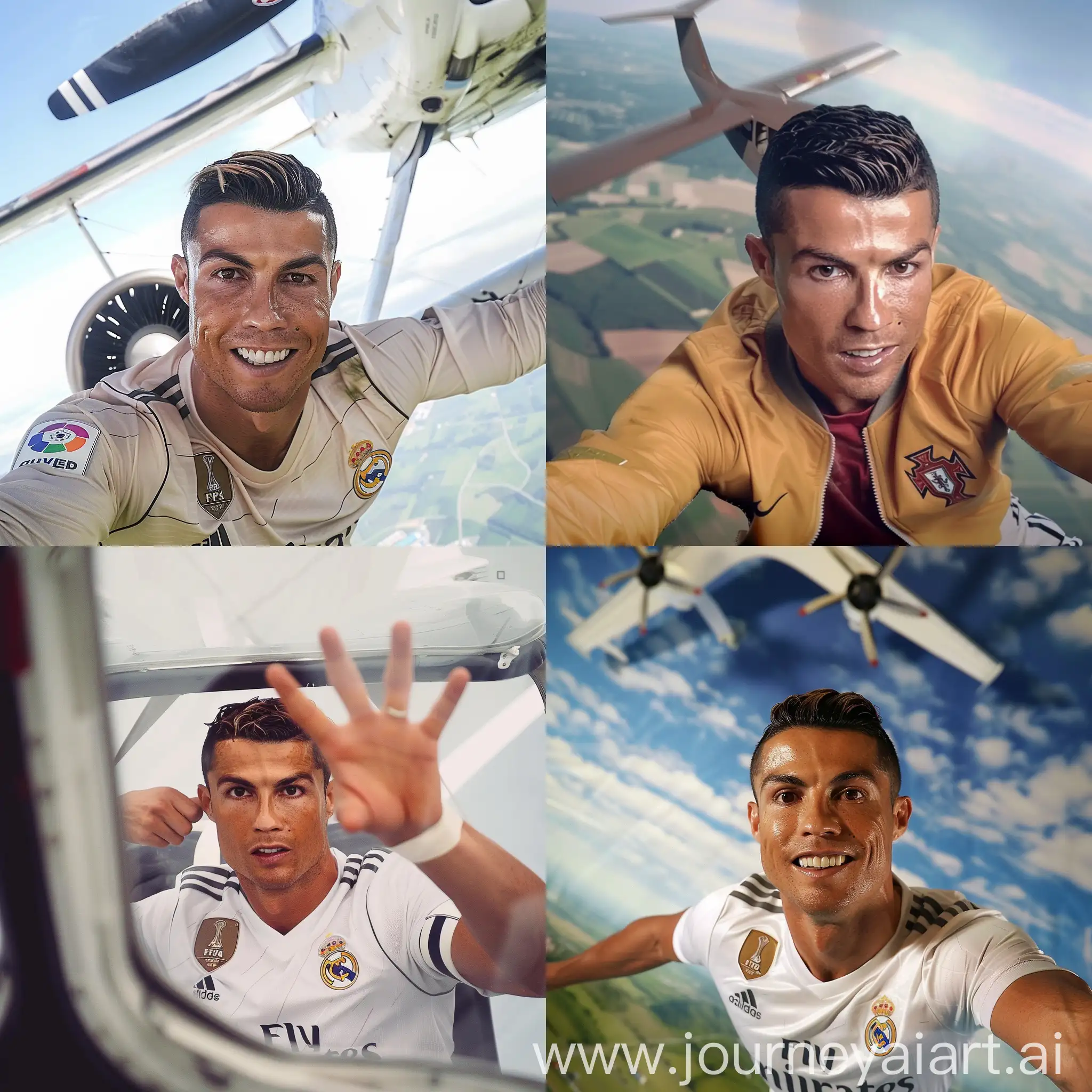Cristiano-Ronaldo-Captures-Selfie-in-Flight-with-Realistic-Flying-Effect