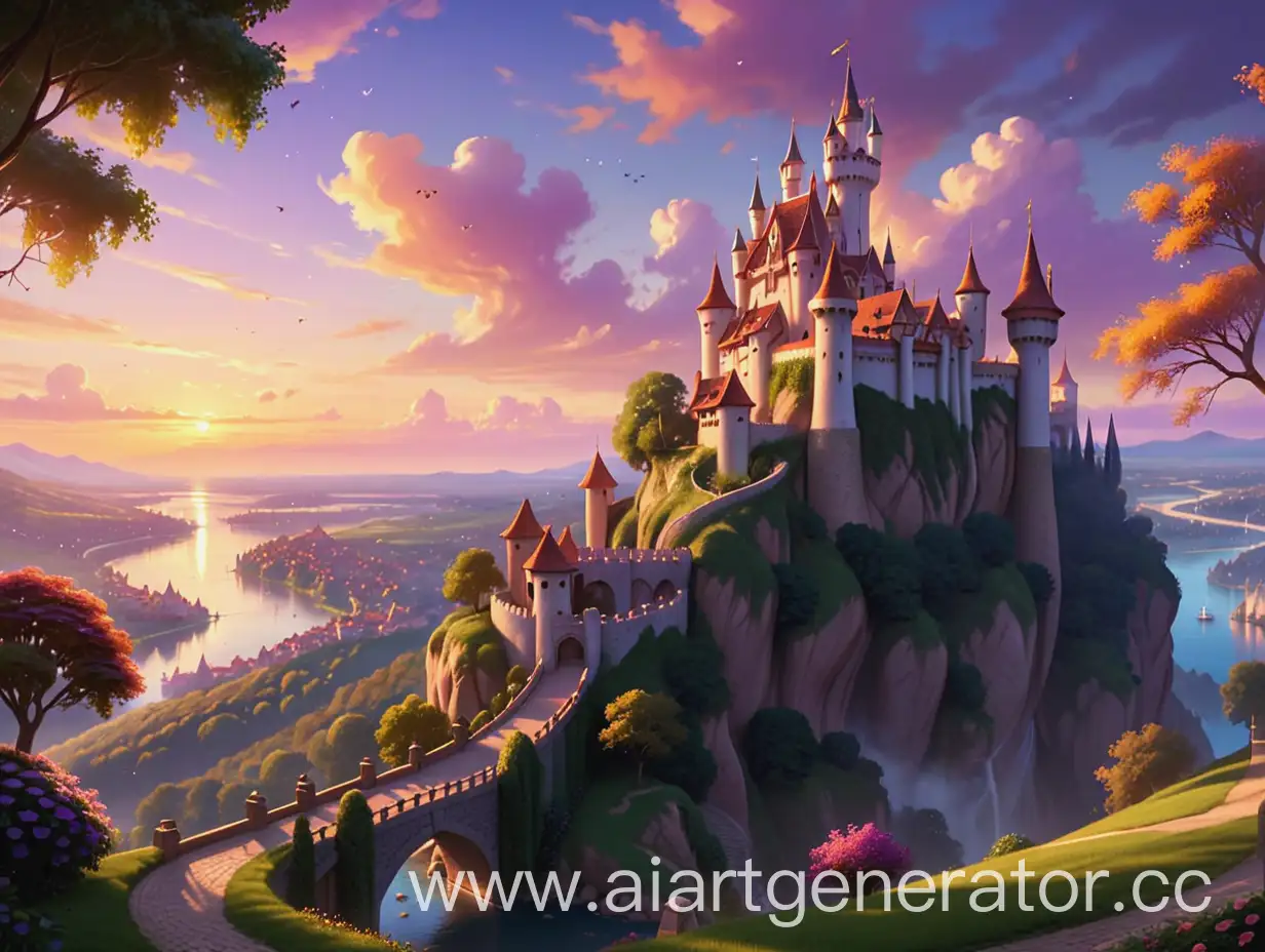 Magical-Sunset-Castle-Inspired-by-Rapunzel