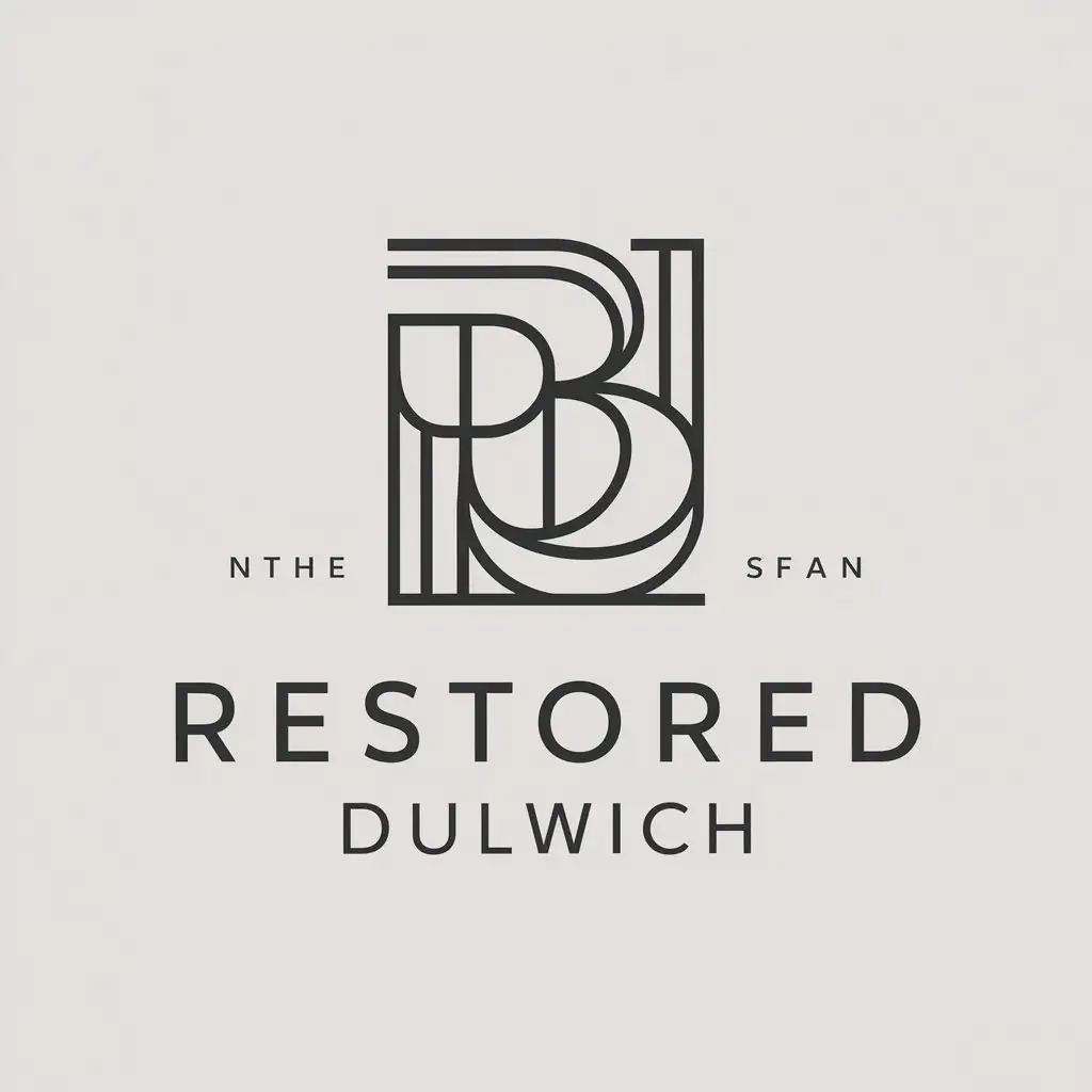 a logo design,with the text "Restored Dulwich", main symbol:mid century,complex,clear background