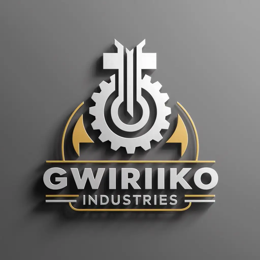 a logo design,with the text "GWIRIKO INDUSTRIES", main symbol:ciwara and gear,Moderate,clear background