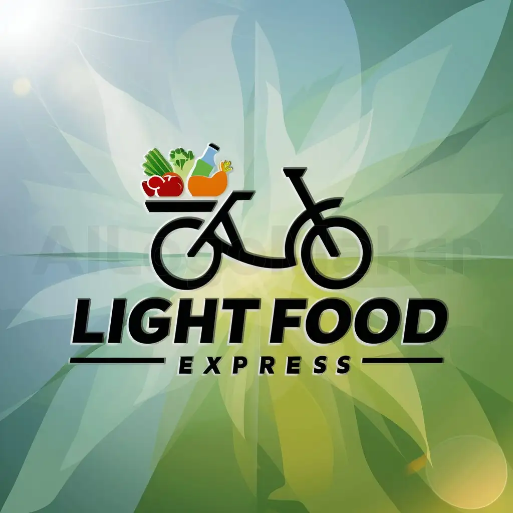 a logo design,with the text "Light Food Express", main symbol:Healthy food delivery service,complex,clear background