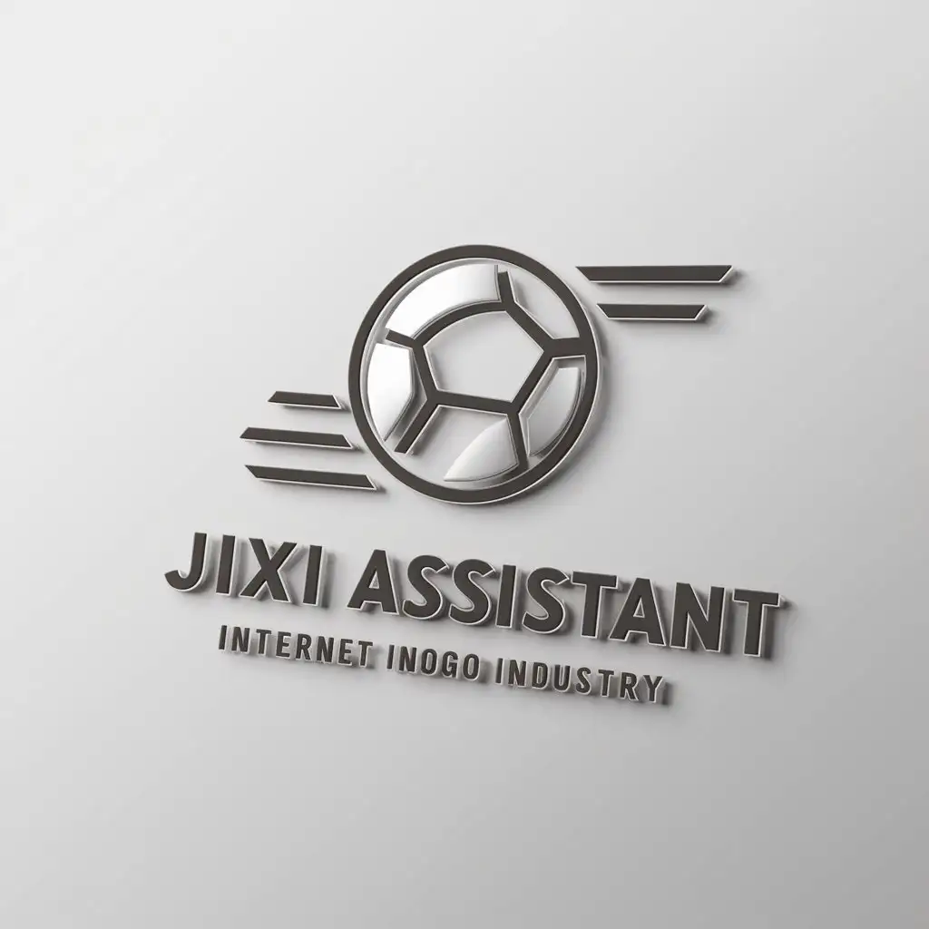 LOGO-Design-for-Jixi-Assistant-Minimalistic-Football-Theme-Symbolizing-Bet-and-Winning