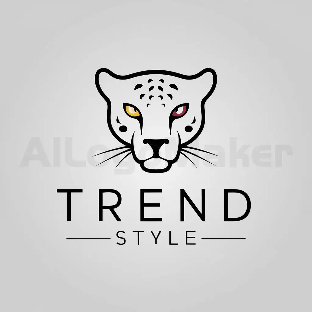 a logo design,with the text "Trend Style", main symbol:cabeza de puma,Minimalistic,be used in moda industry,clear background