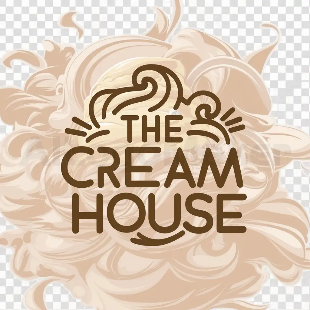 LOGO-Design-For-The-Cream-House-Whimsical-Ice-Cream-Explosion-on-Clear-Background