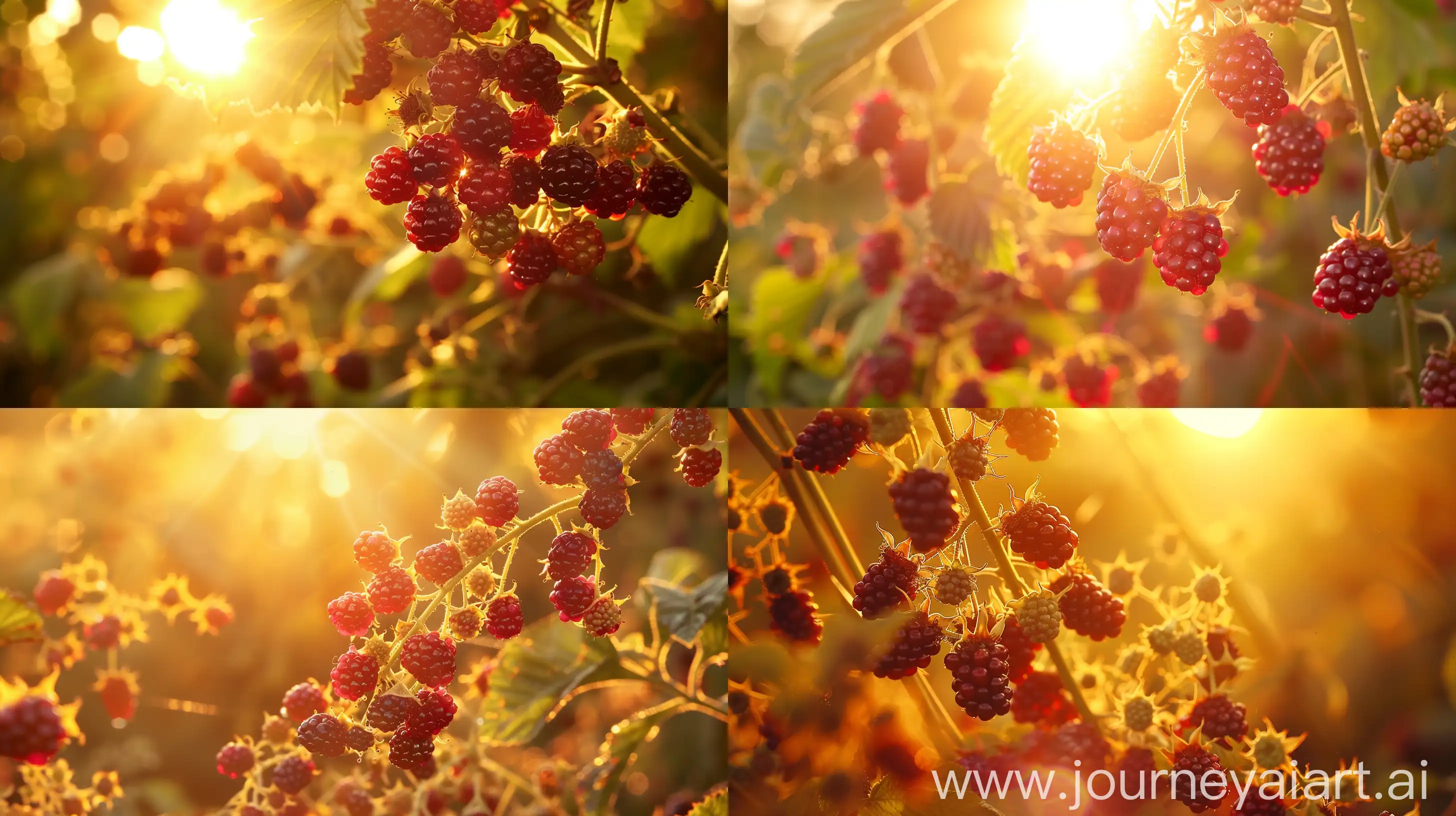Serene-Columbia-Sunrise-Blackberry-Tranquil-Scene-of-Early-Ripening-Berries