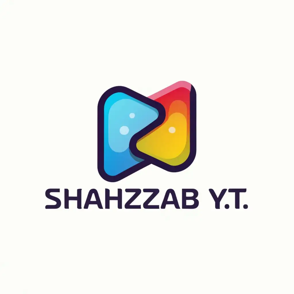 a logo design,with the text "Shahzaib Ali YT", main symbol:youtub,Moderate,clear background