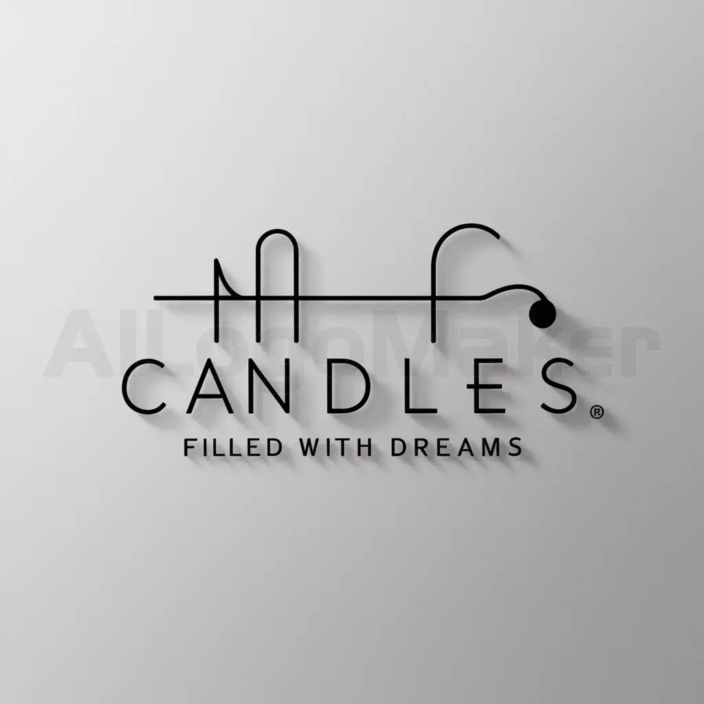 a logo design,with the text "Candles, filled with dreams", main symbol:MR,Minimalistic,be used in Others industry,clear background
