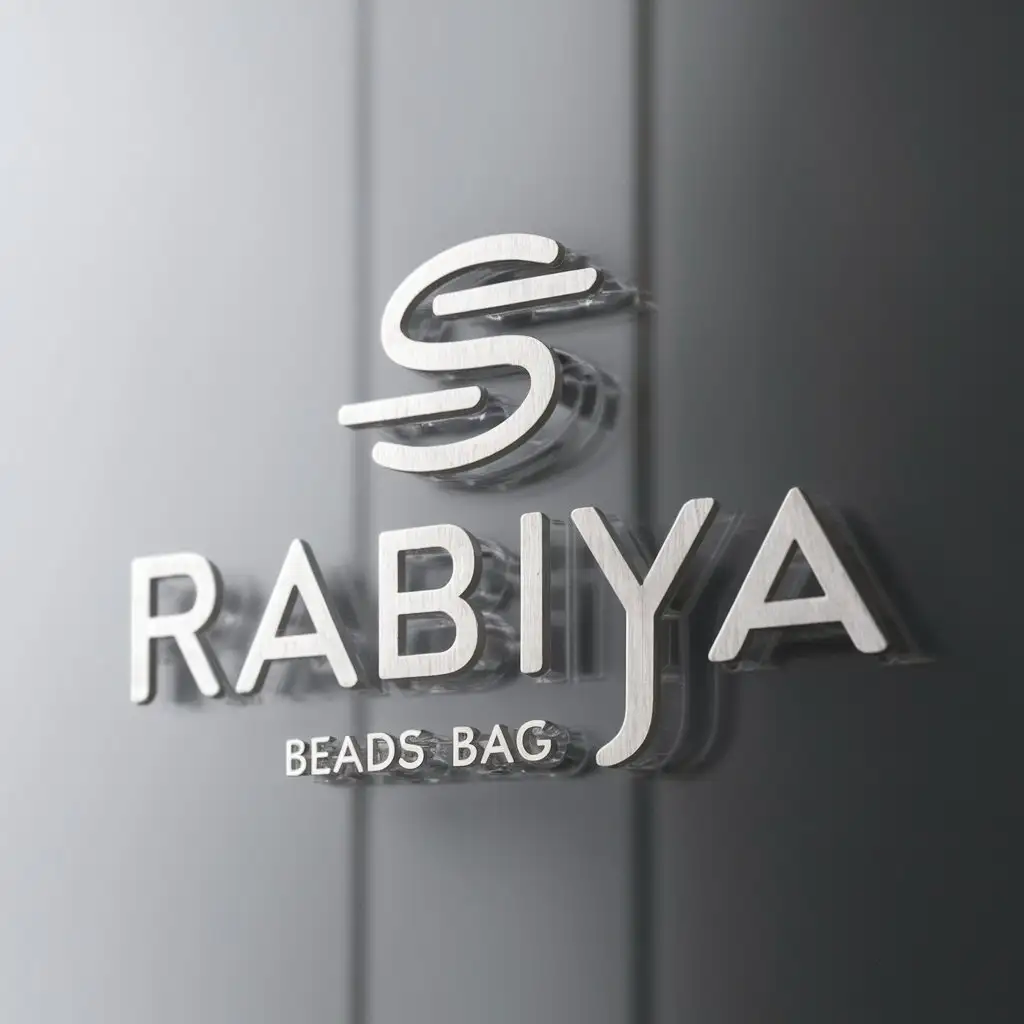 a logo design,with the text "RABIYA", main symbol:Sumka,Moderate,be used in Bag from Beads industry,clear background