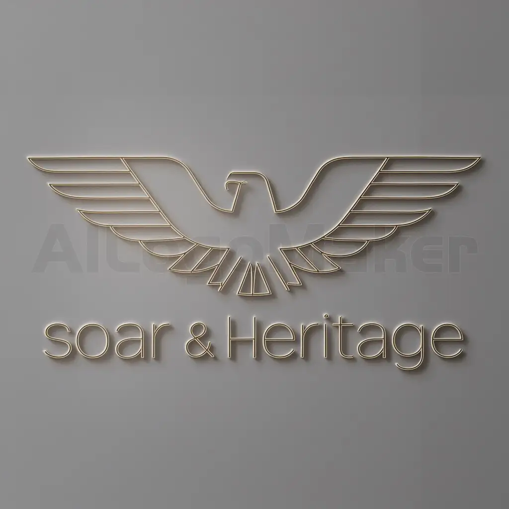 a logo design,with the text "Soar & Heritage", main symbol:Eagle,Moderate,clear background