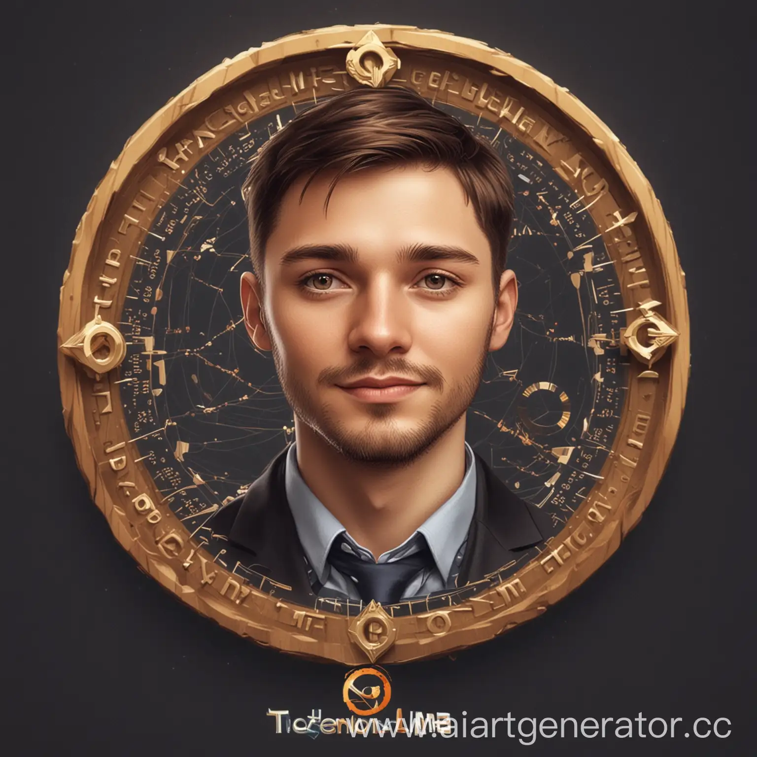 аватарка для телеграмм канала про криптовалюту с название "Token Time"
