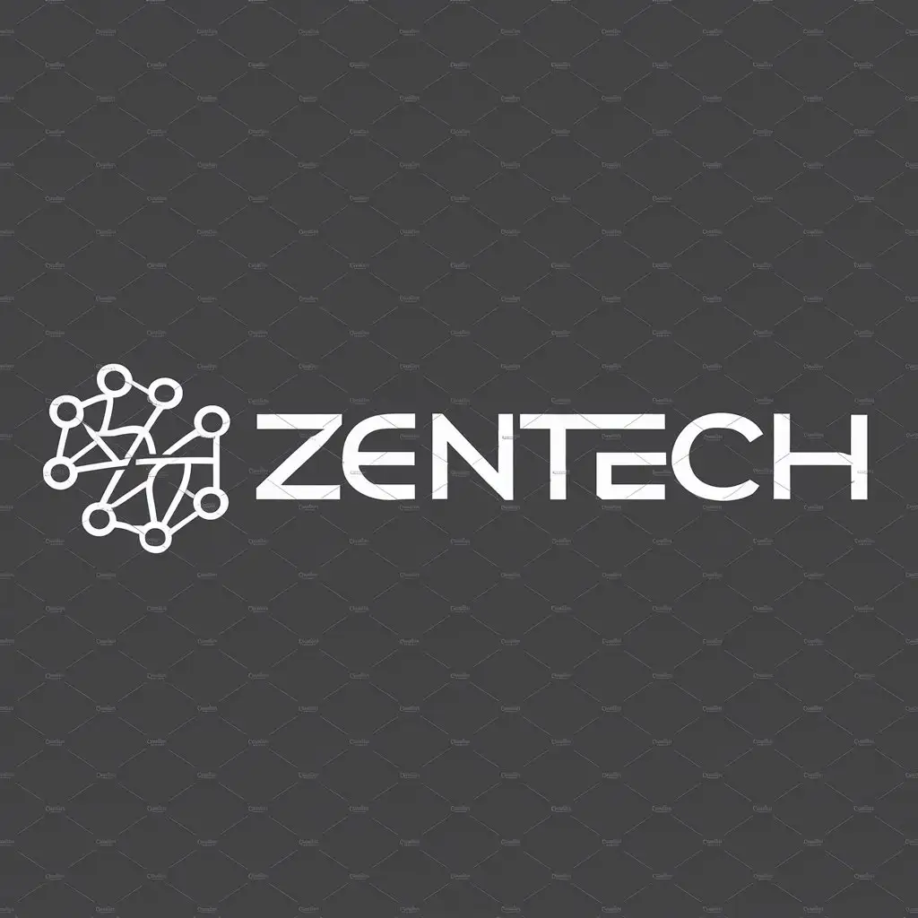 a logo design,with the text "ZenTech", main symbol:Neuro micro schemes,Moderate,be used in Technology industry,clear background