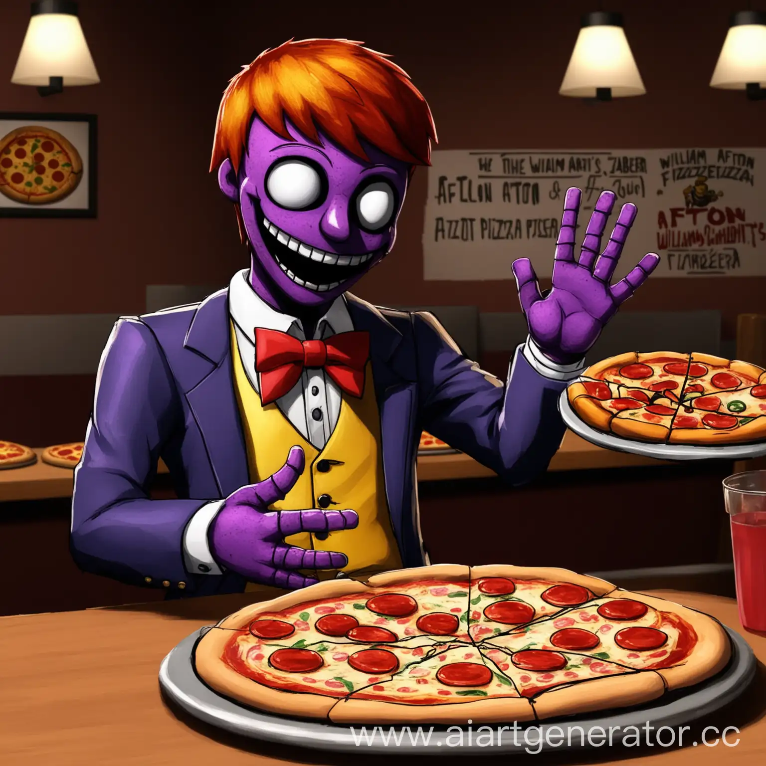 William Afton is the boss of Freddie Fazber's pizzeria