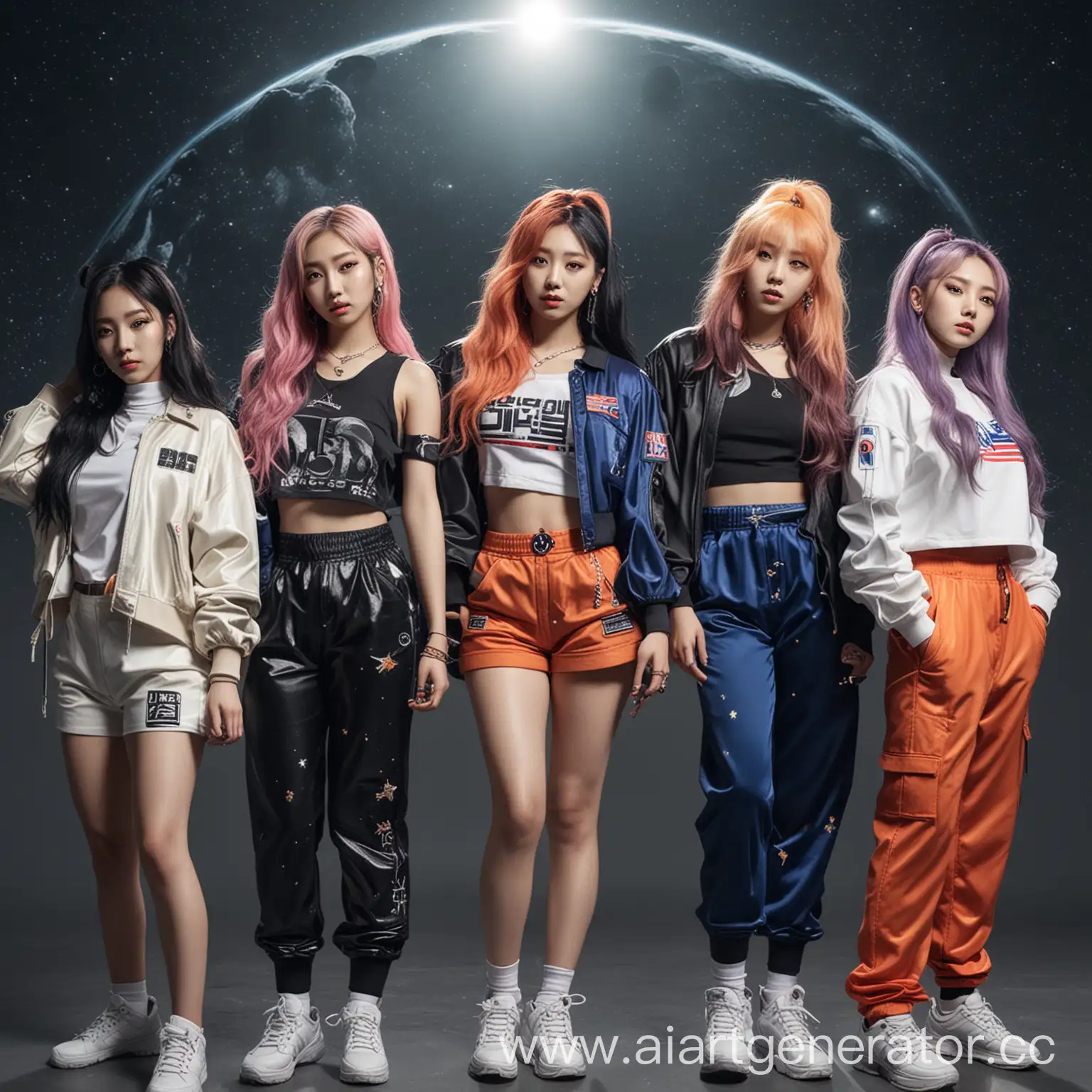 Korean-Girls-in-Hip-Hop-Style-in-Outer-Space