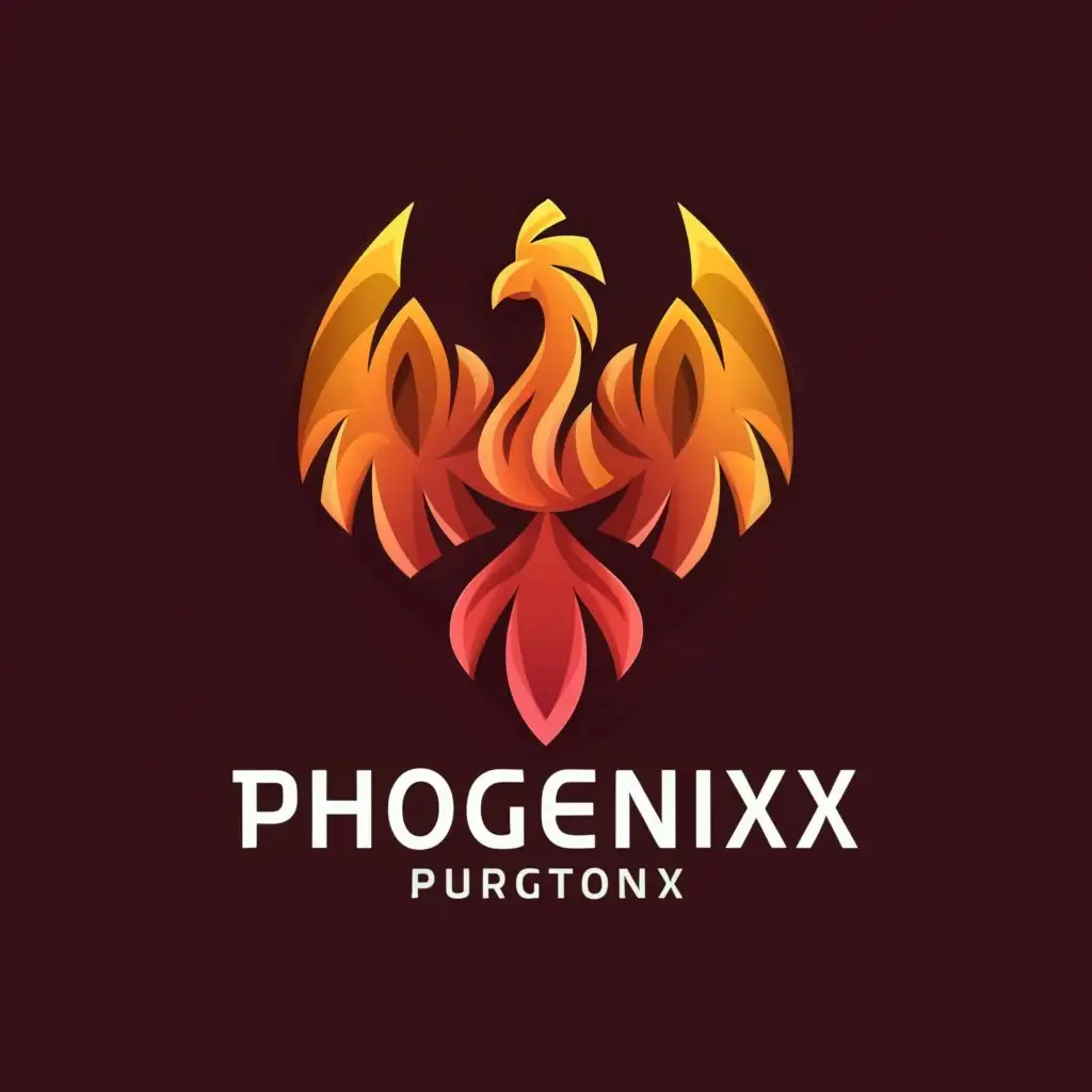 a logo design,with the text "Cozy, fiery, purgatory, Phoenix", main symbol:Wanderers,Moderate,be used in Internet industry,clear background