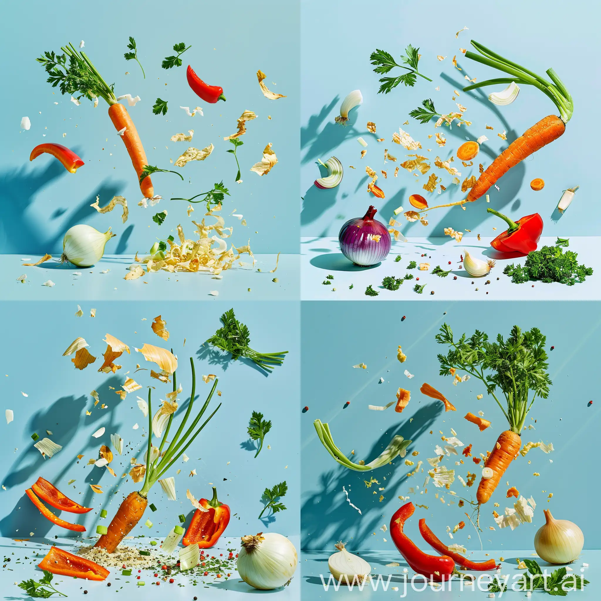 Vibrant-Vegetable-Explosion-Fresh-Produce-Bursting-with-Color-on-Blue-Background