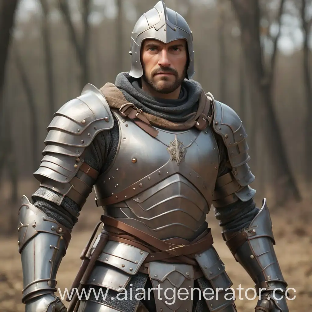 Medieval-Knight-in-Full-Armor-Standing-Proudly