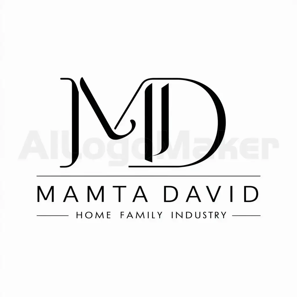 a logo design,with the text "MAMTA DAVID", main symbol:MD,complex,be used in Home Family industry,clear background