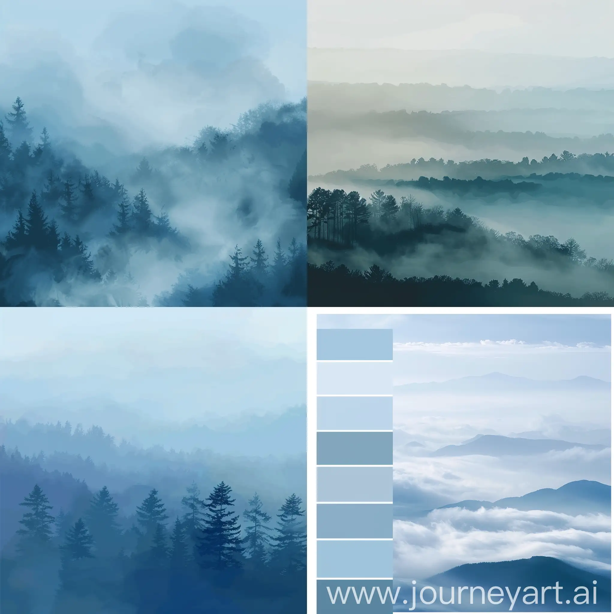 Fog background art palette color semi cartoon