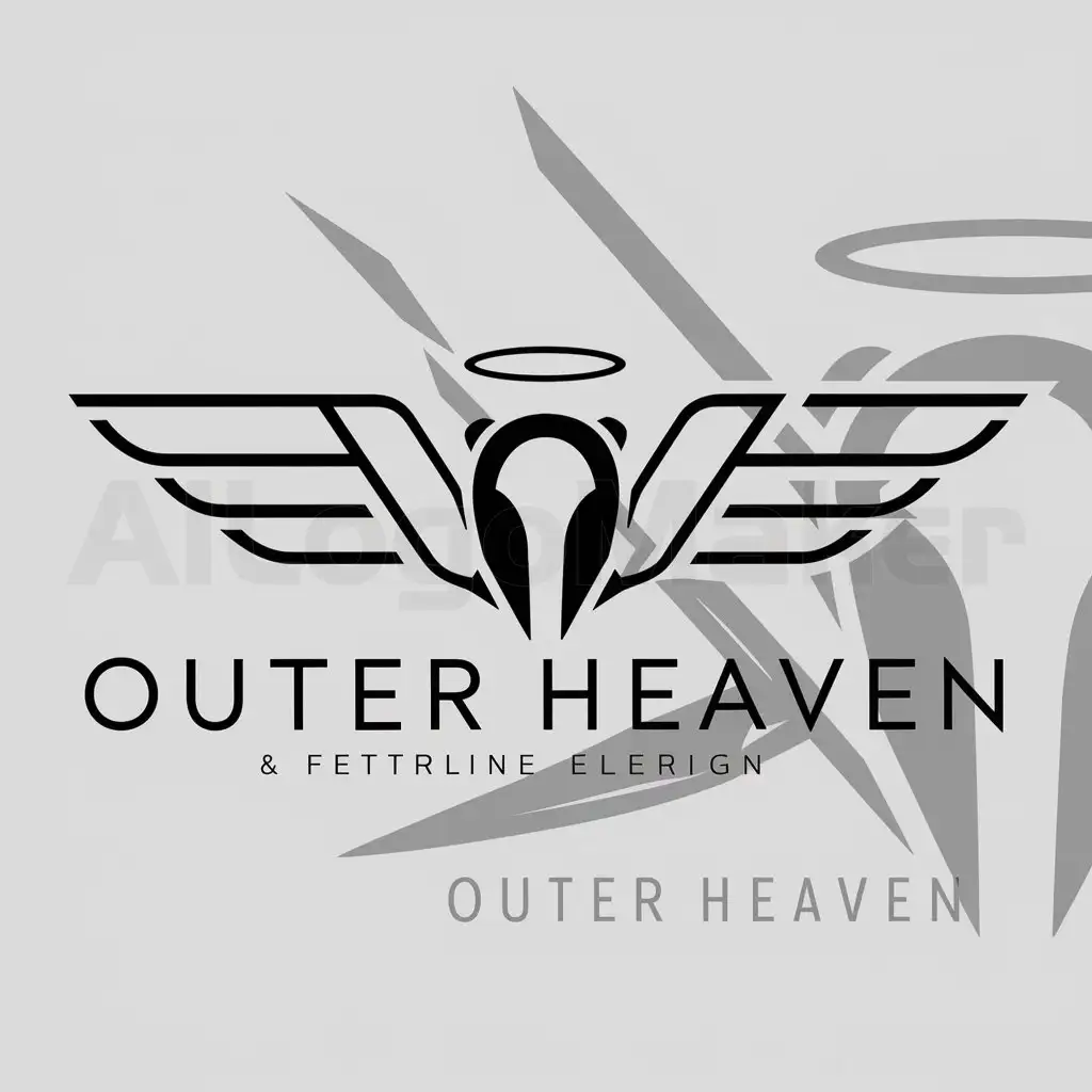 a logo design,with the text "Outer Heaven", main symbol:outside heaven,Moderate,clear background