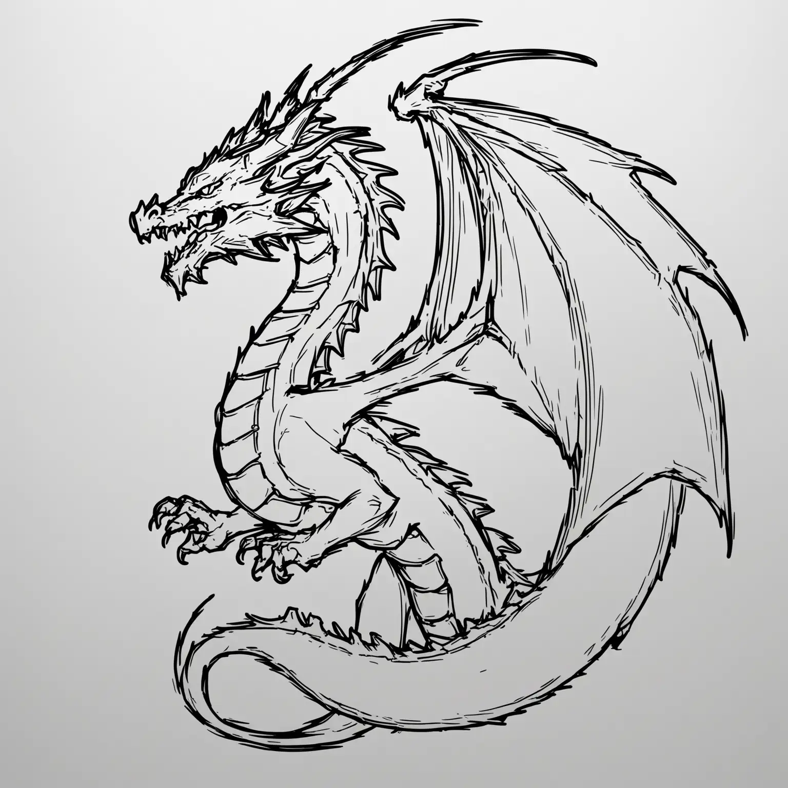 outline of a dragon