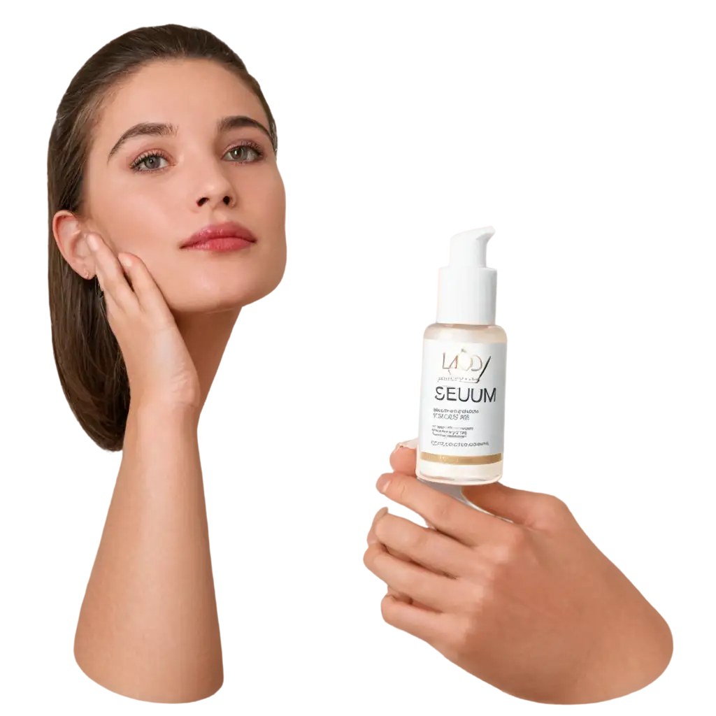 Luxurious-Lady-Skin-Serum-PNG-Transforming-Skincare-Visualization-with-HighQuality-Imagery