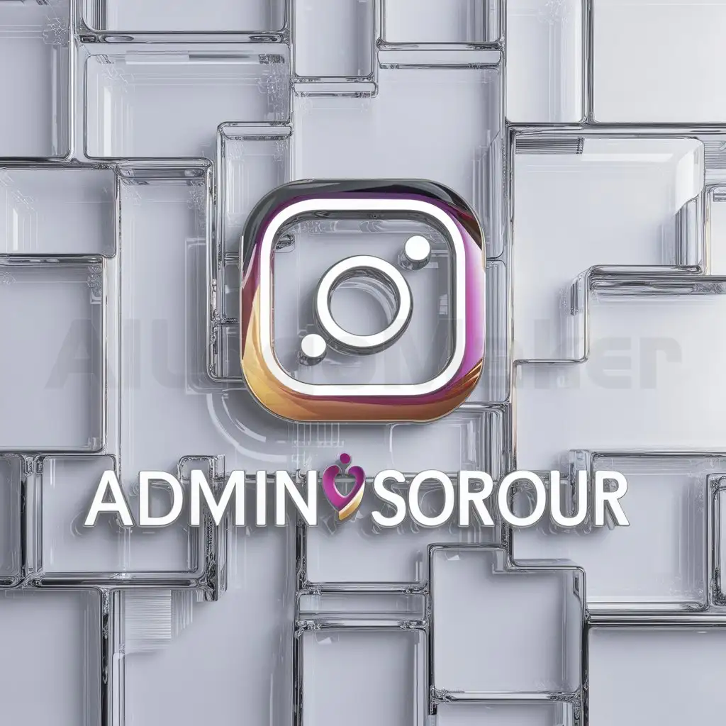 a logo design,with the text "admin_sorour", main symbol:instagram,complex,clear background