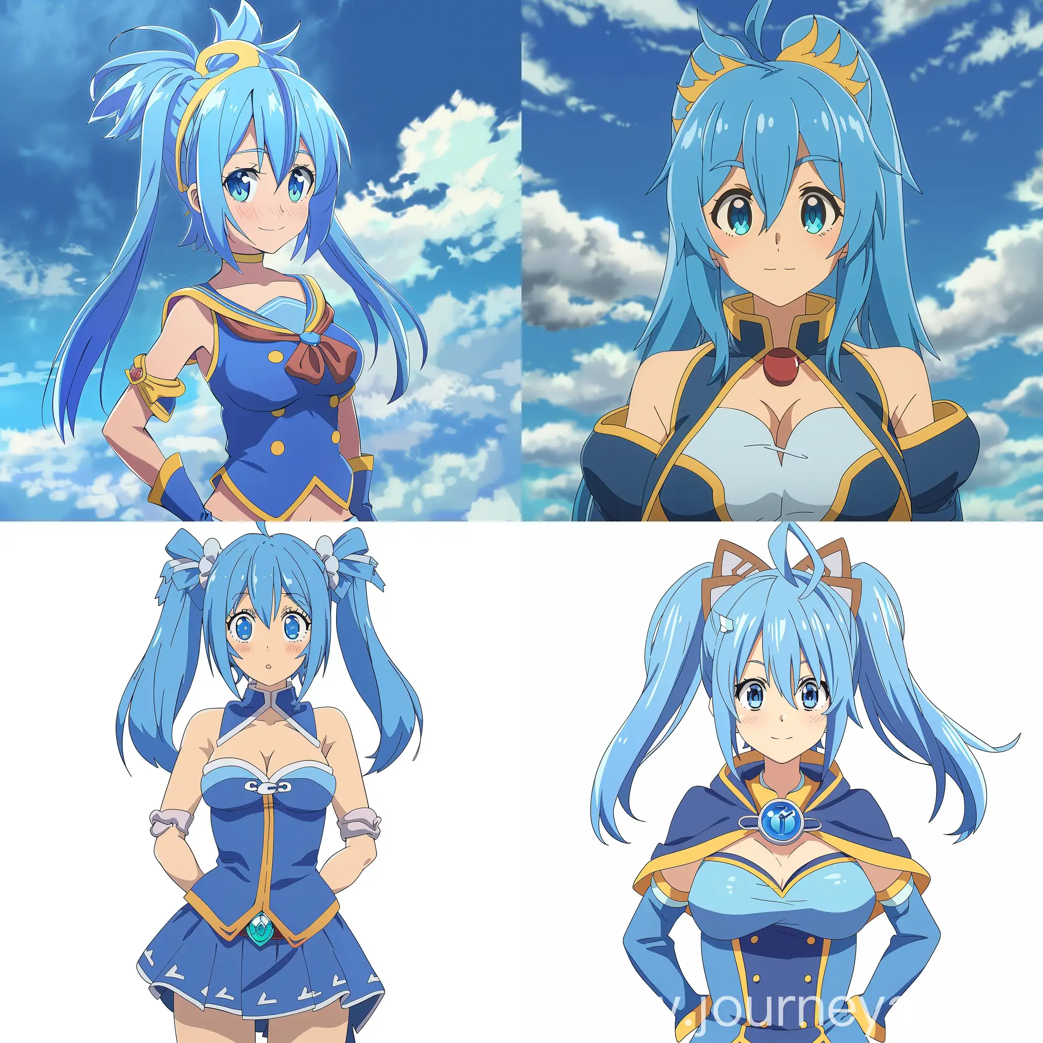 Anime-Character-Aqua-from-Konosuba-in-Vivid-Illustration