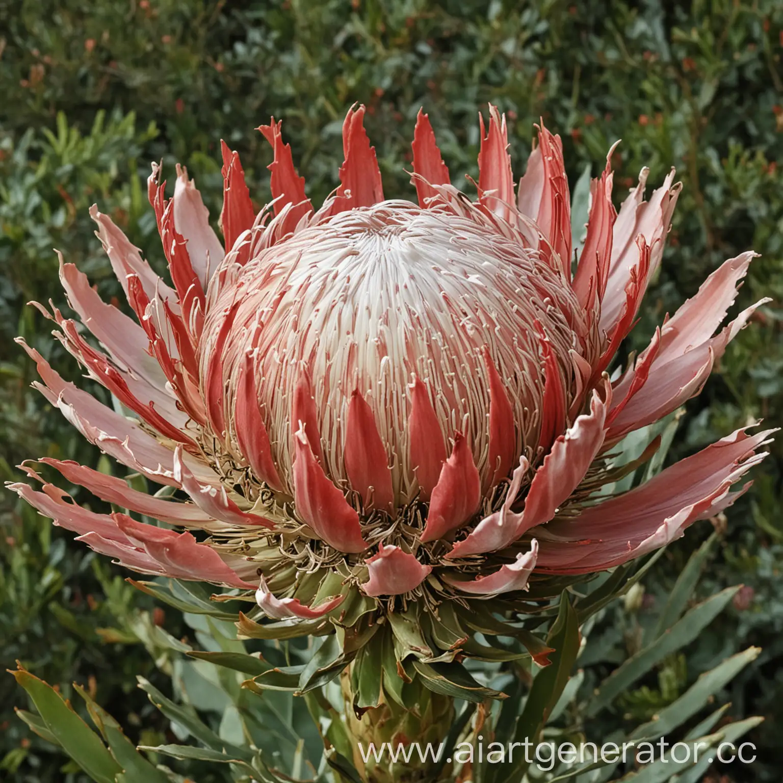Vibrant-Protea-Flower-Blooming-in-Sunlight