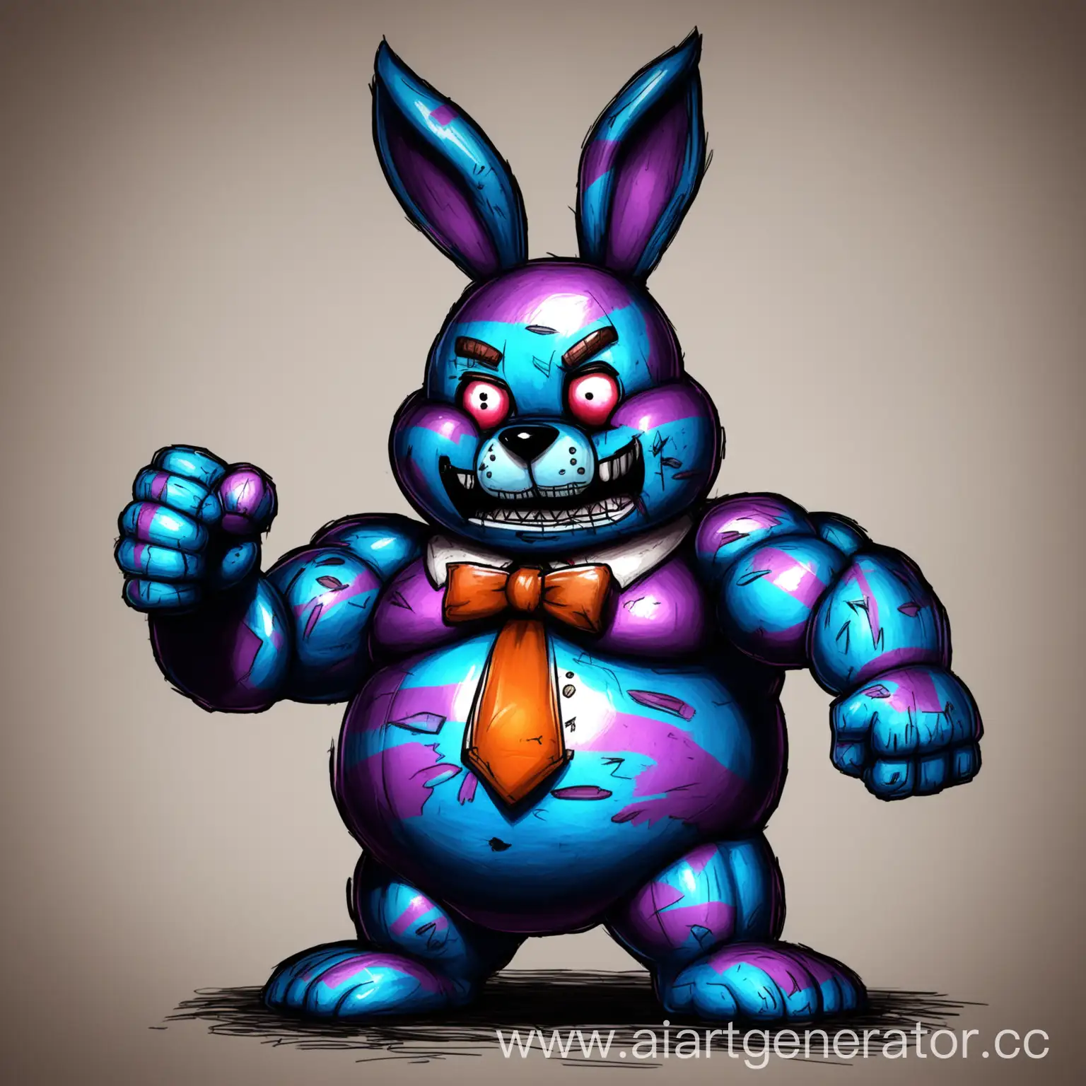 BuffedUp-Rabbit-Character-Design-Bonnie-Man-from-Five-Nights-with-Freddy