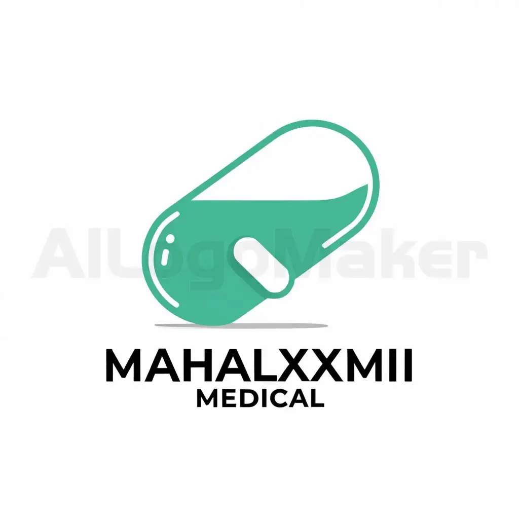 a logo design,with the text "MAHALAXMI MEDICAL", main symbol:Medicine,Moderate,be used in Medical Dental industry,clear background