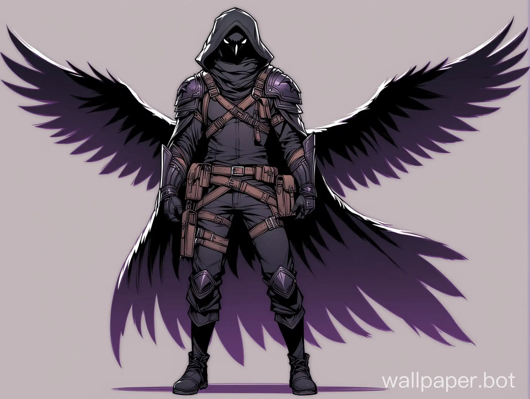 Mystical-Raven-Ranger-Exploring-Ancient-Forest