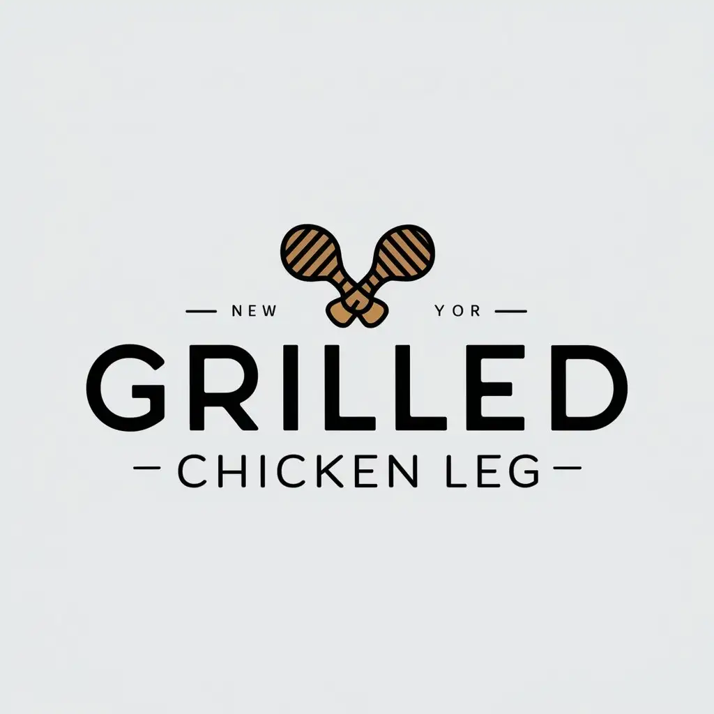 LOGO-Design-For-Grilled-Chicken-Leg-Minimalistic-New-Orleans-Theme-on-Clear-Background