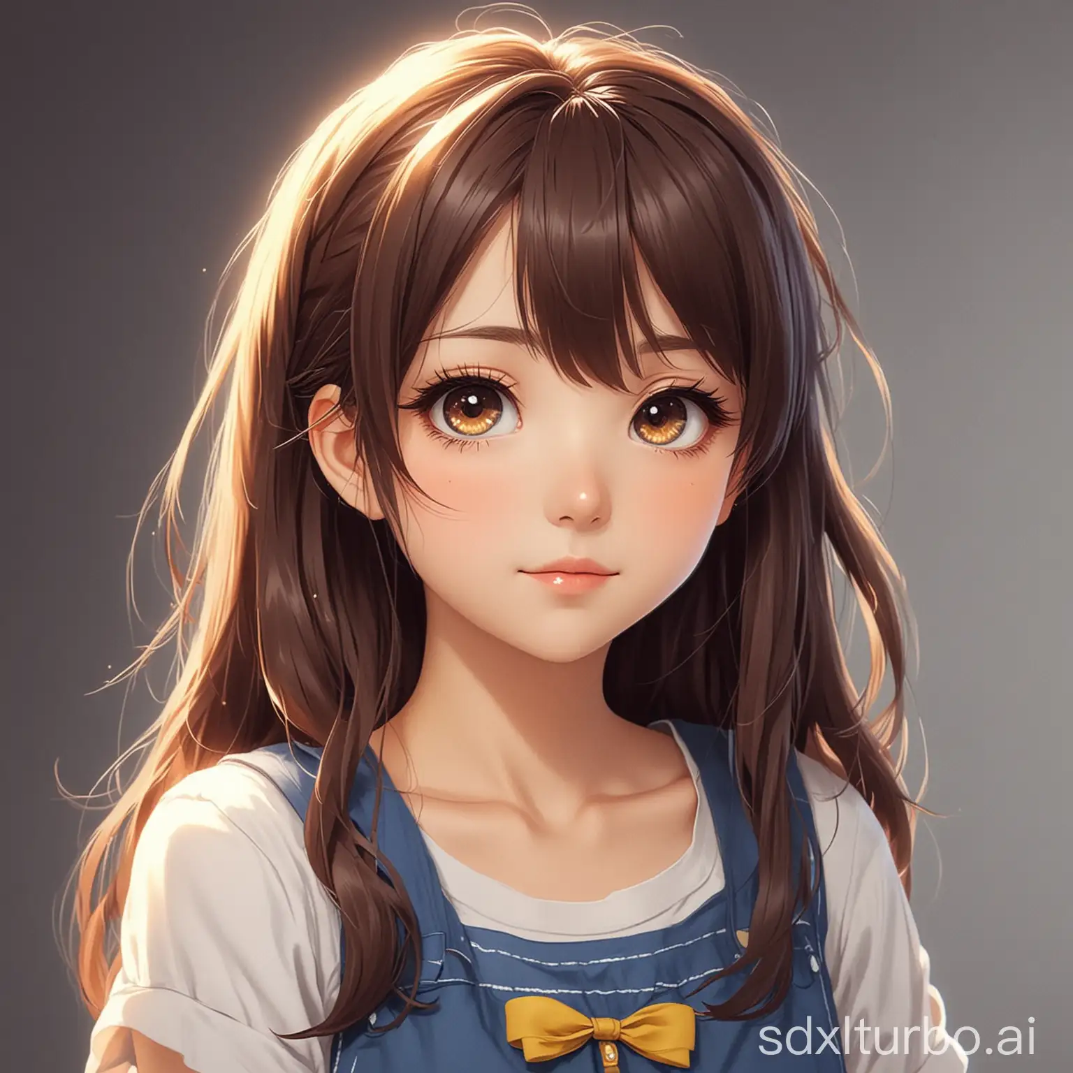 illustration of moe anime, beautiful girl
