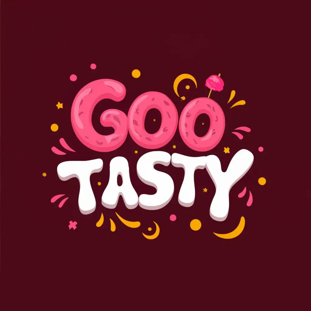 a logo design,with the text "Goo Tasty", main symbol:logo for sweet food,Moderate,be used in Restaurant industry,clear background