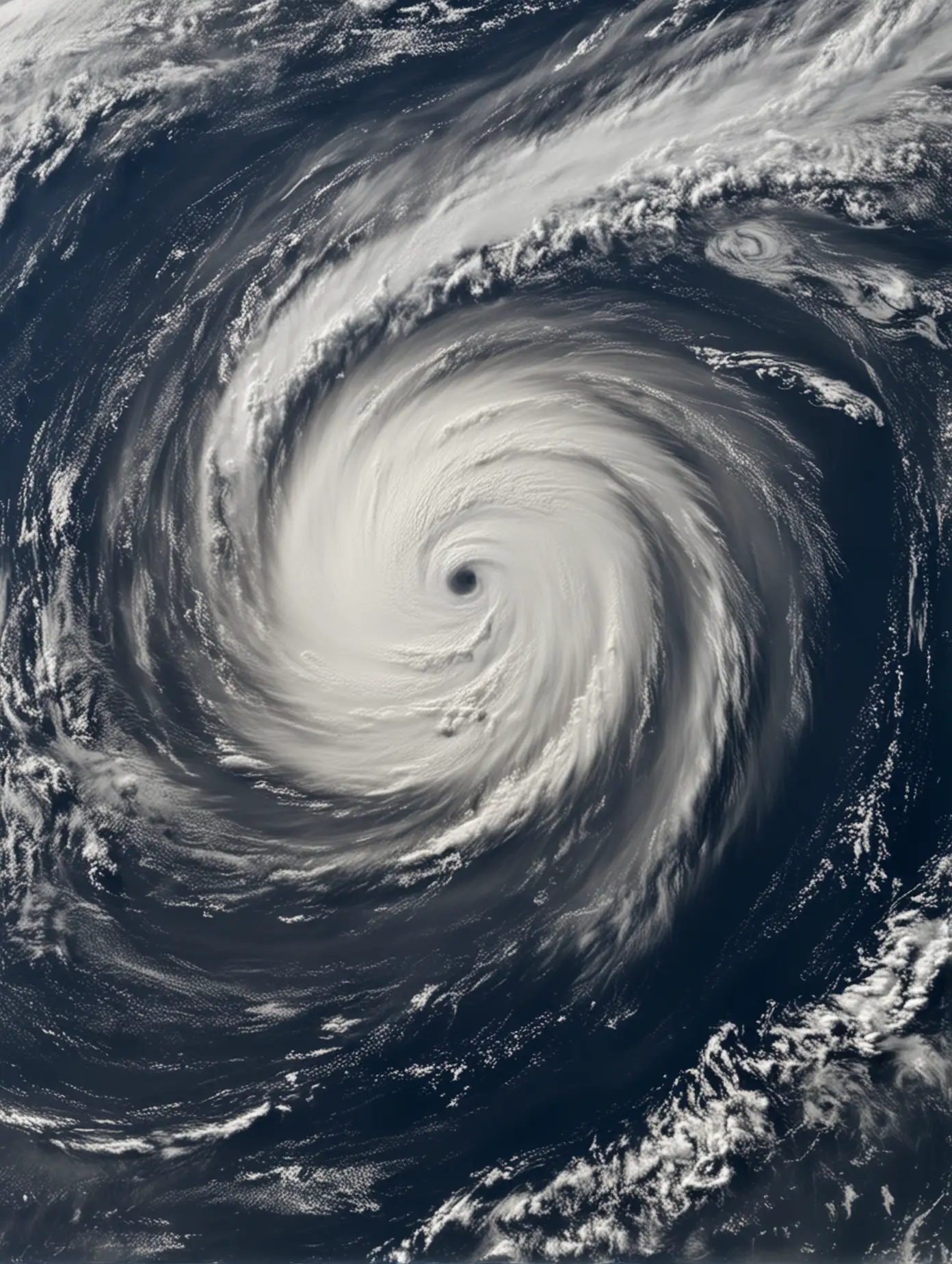 Powerful Hurricane Over Vast Ocean from Space