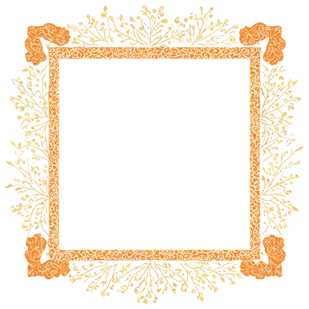 Create-a-Stunning-PNG-Image-Orange-Bordered-Square-with-Transparent-Center