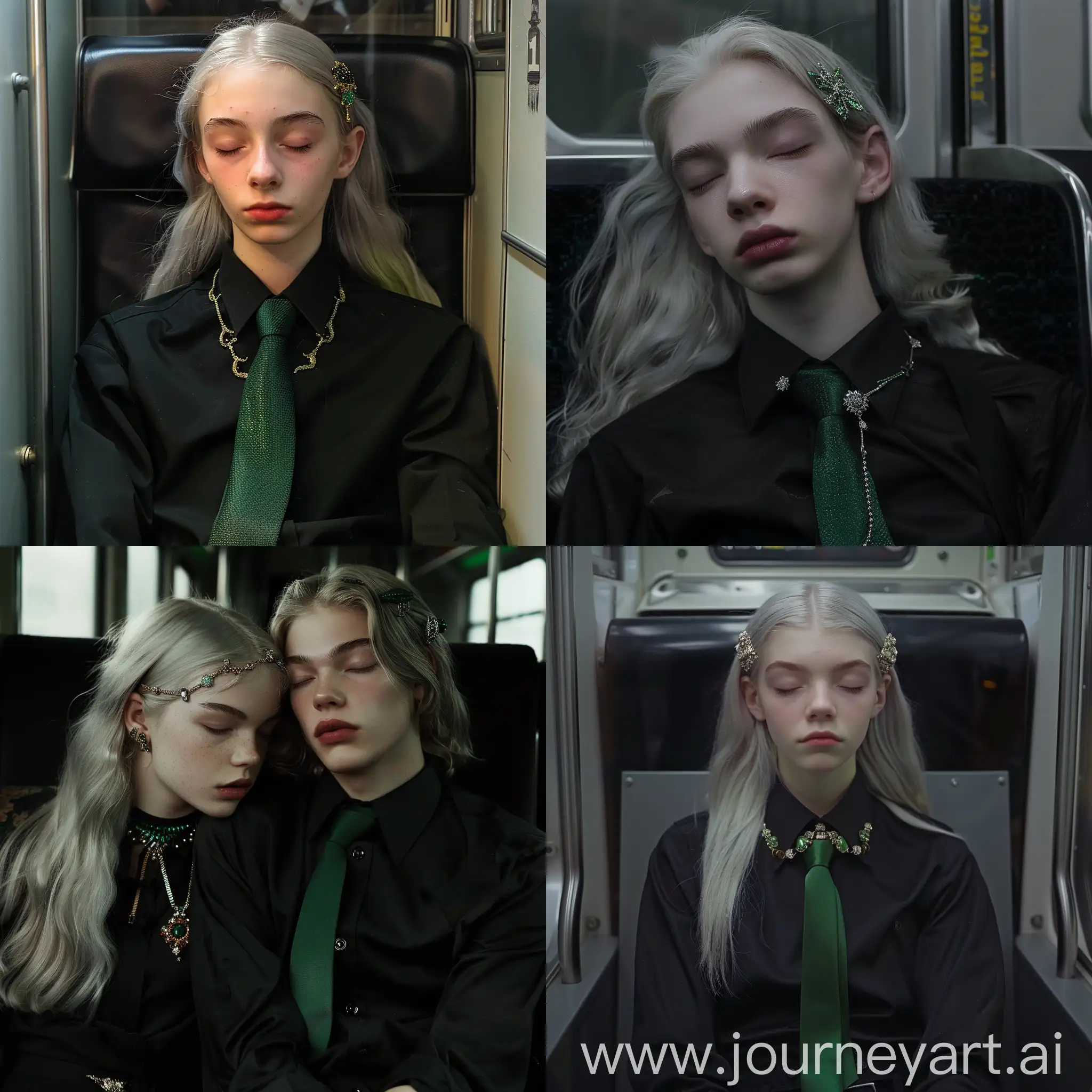 Elegant-Teenage-Girl-with-a-Subtle-Smirk-in-Train-Compartment