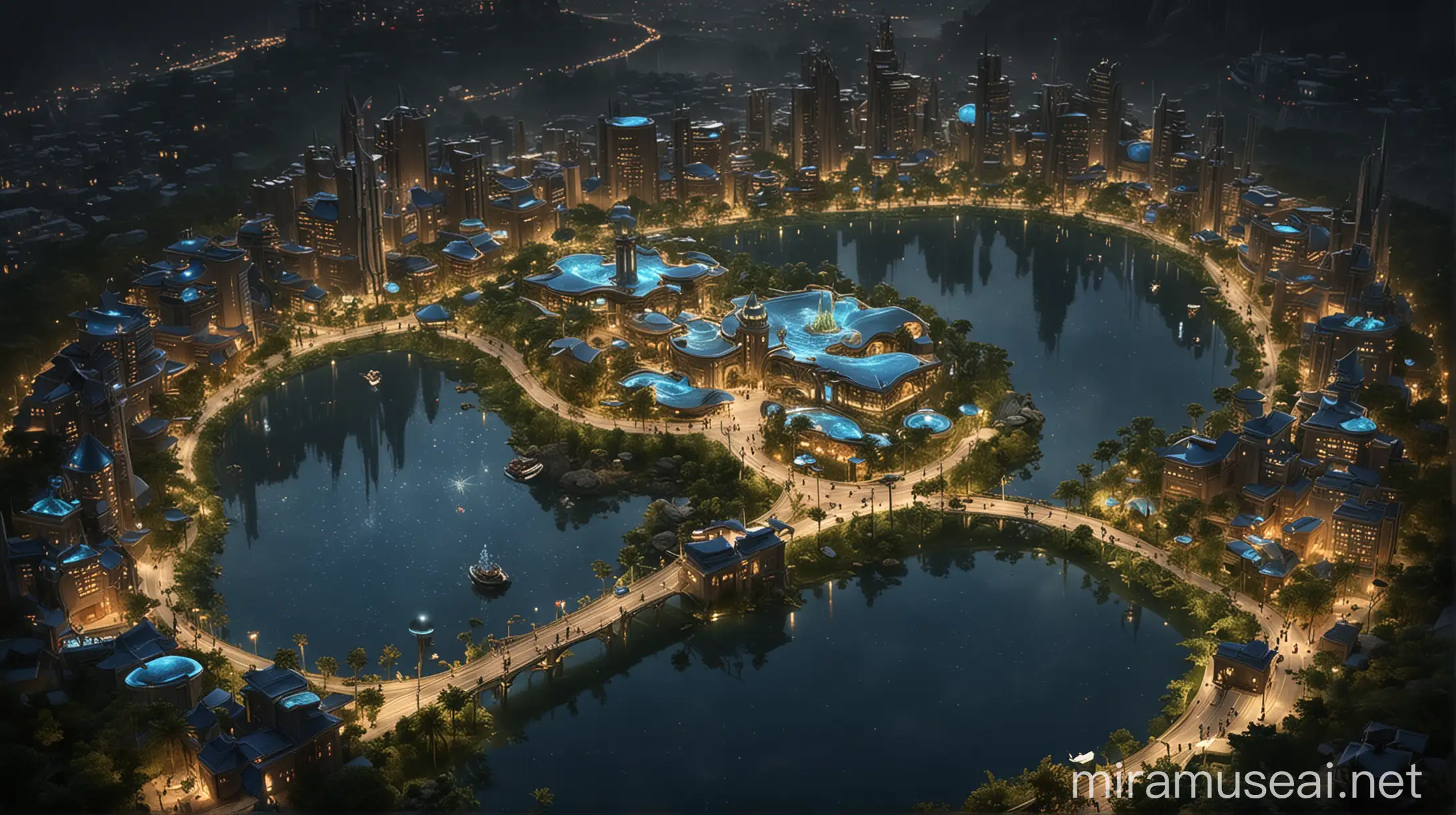 Design a Mythological Flying City Inspired by Avatar