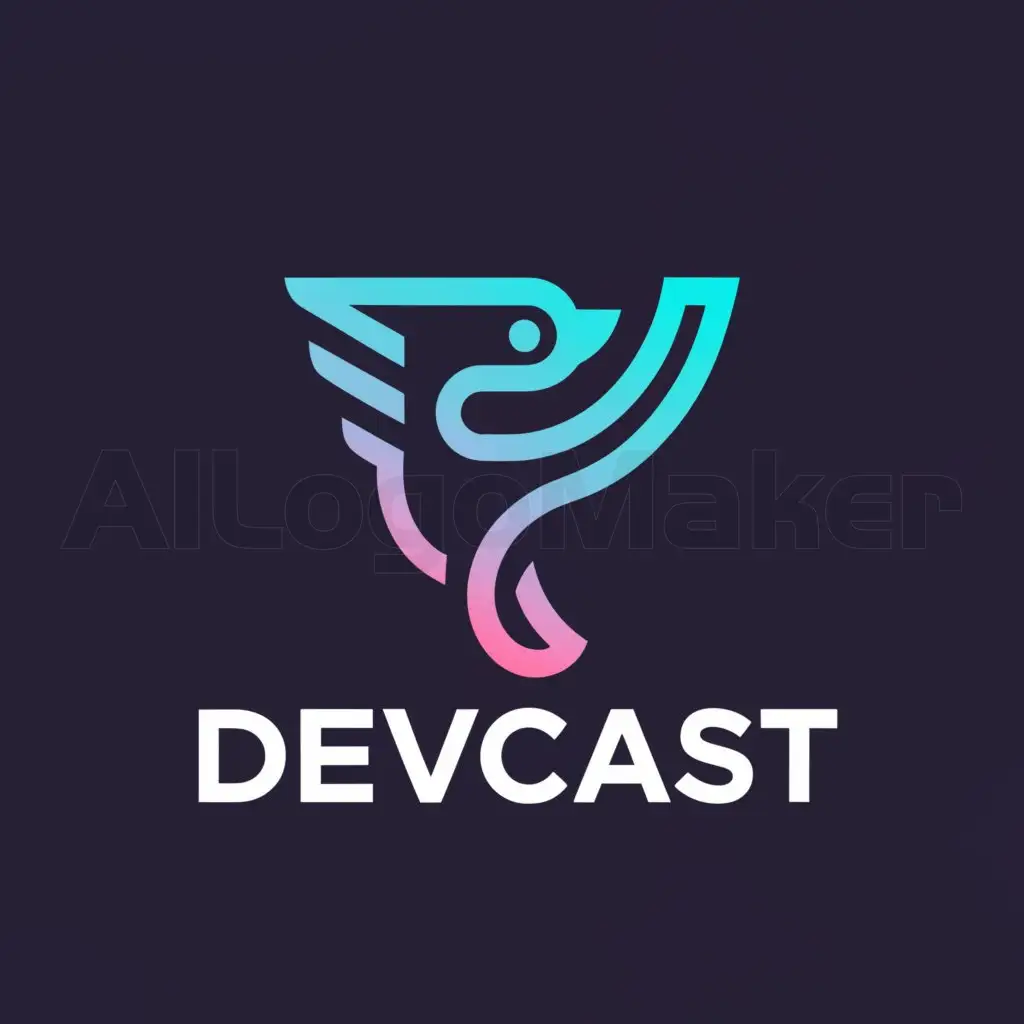 a logo design,with the text "DevCast", main symbol:Cast icon,complex,be used in Education industry,clear background
