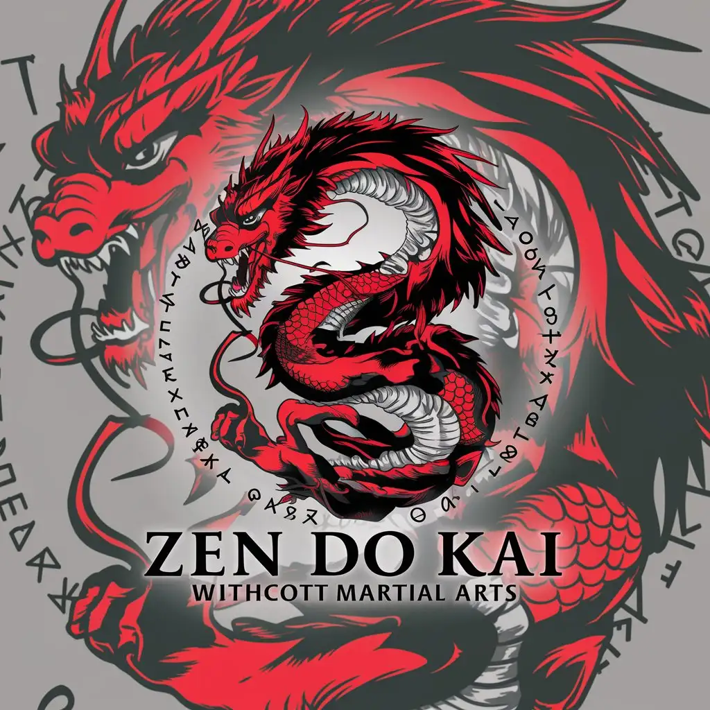 LOGO Design for Zen Do Kai Withcott Martial Arts Red and Black Japanese ...