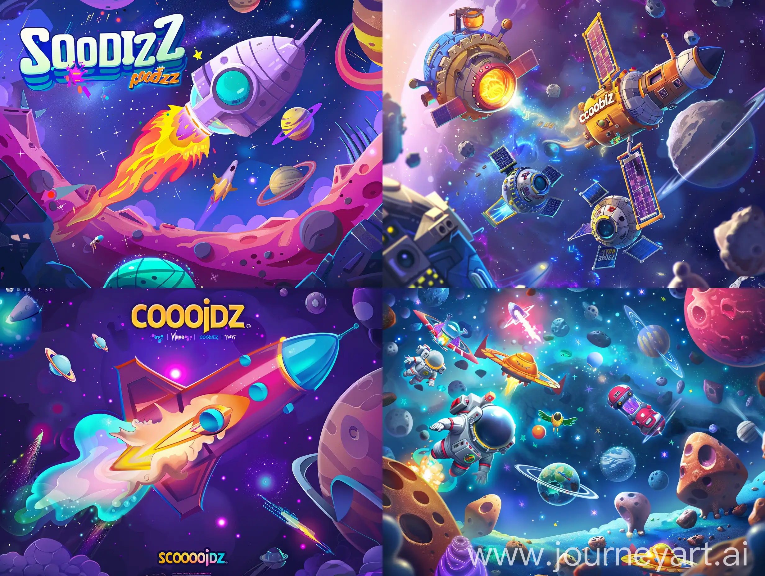 графика к бренду игр с космической тематикой CosmoBioz