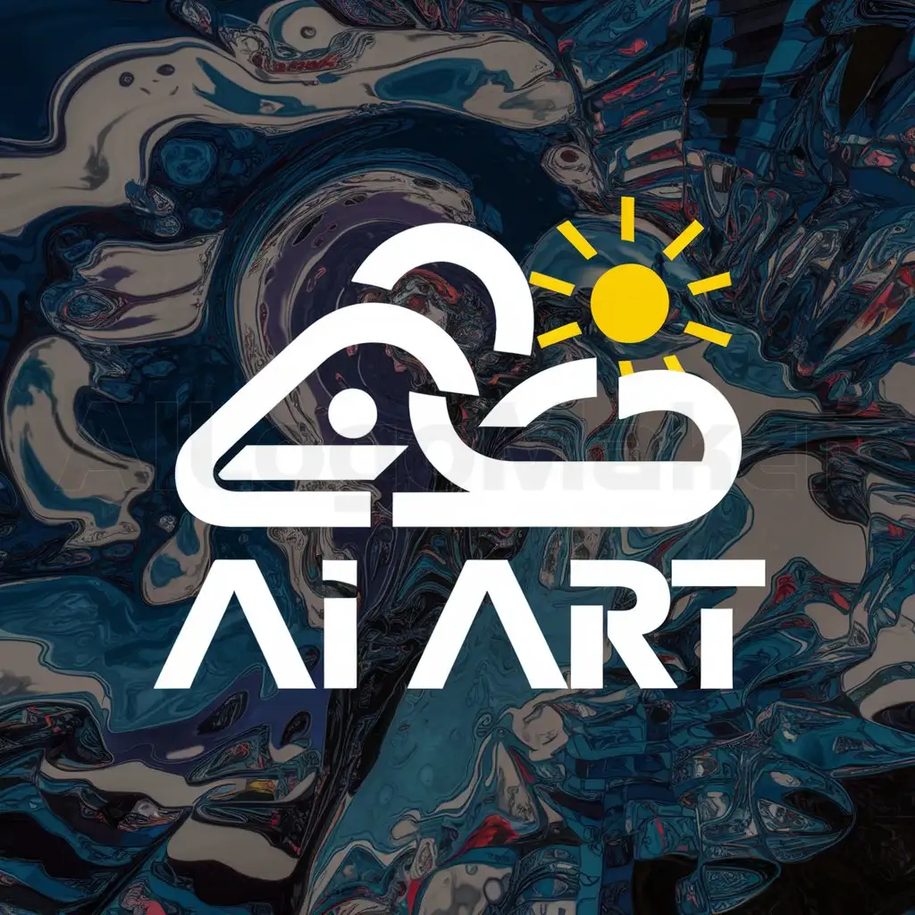 a logo design,with the text "ai art", main symbol:sky, colorful background,complex,clear background