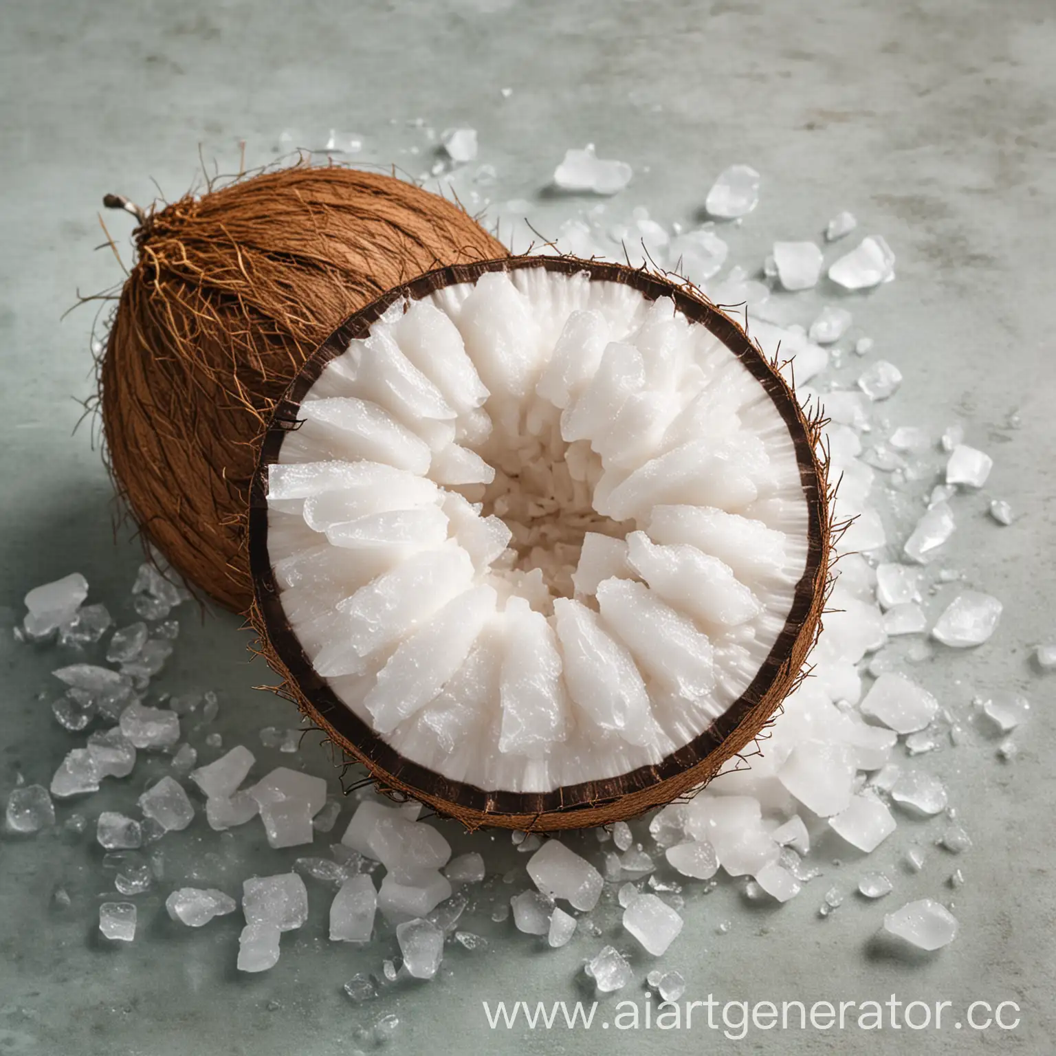 Tropical-Serenity-Icy-Coconut-Drink-on-Beach