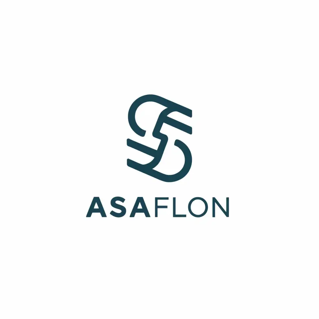 a logo design,with the text "ASAflon", main symbol:polimer,Moderate,be used in polimer industry,clear background