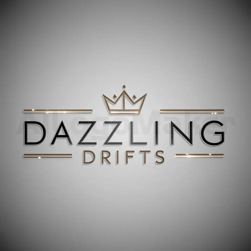 a logo design,with the text "dazzling drifts
", main symbol:a crown,Moderate,be used in Finance industry,clear background