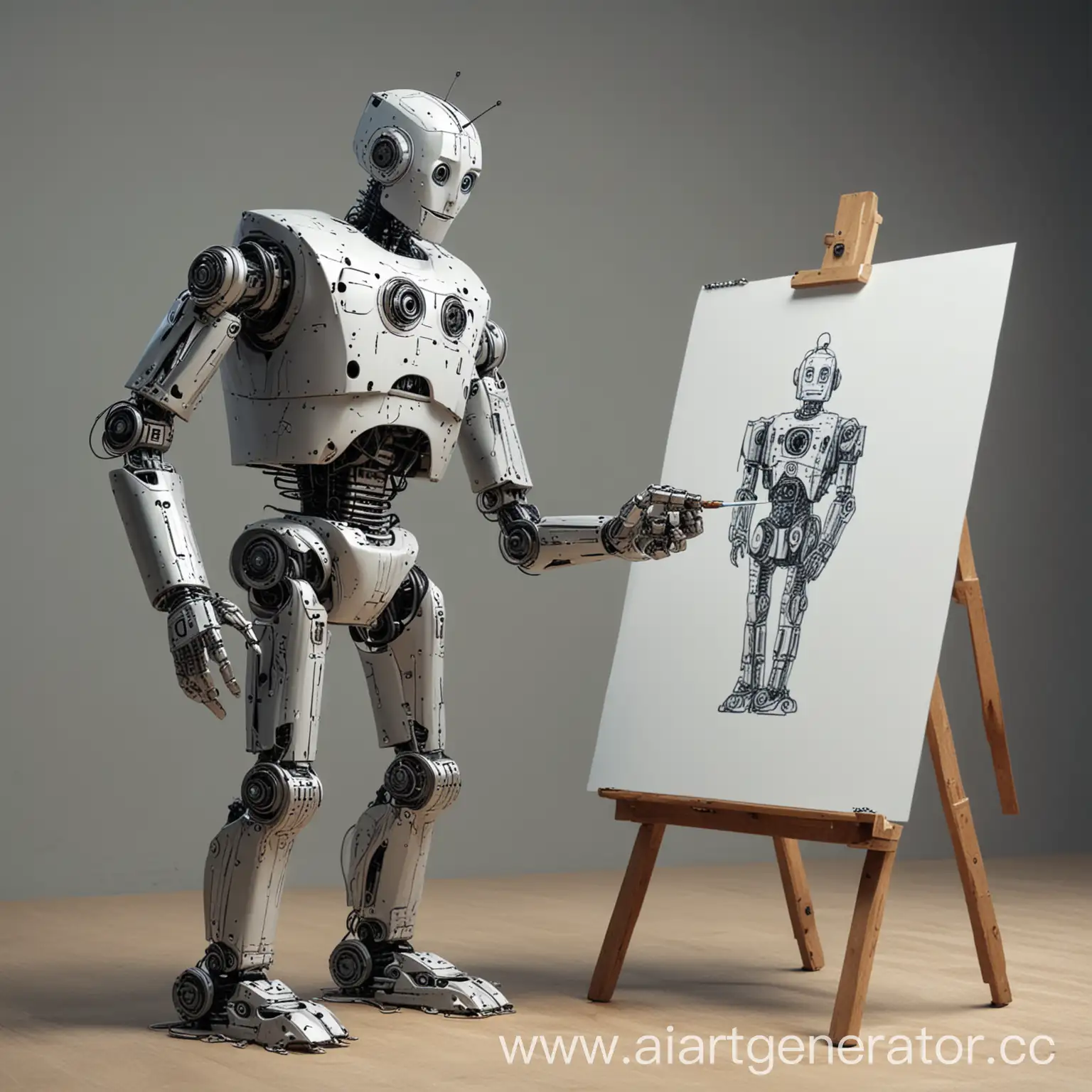 Robotic-Artist-Creating-Abstract-Digital-Art