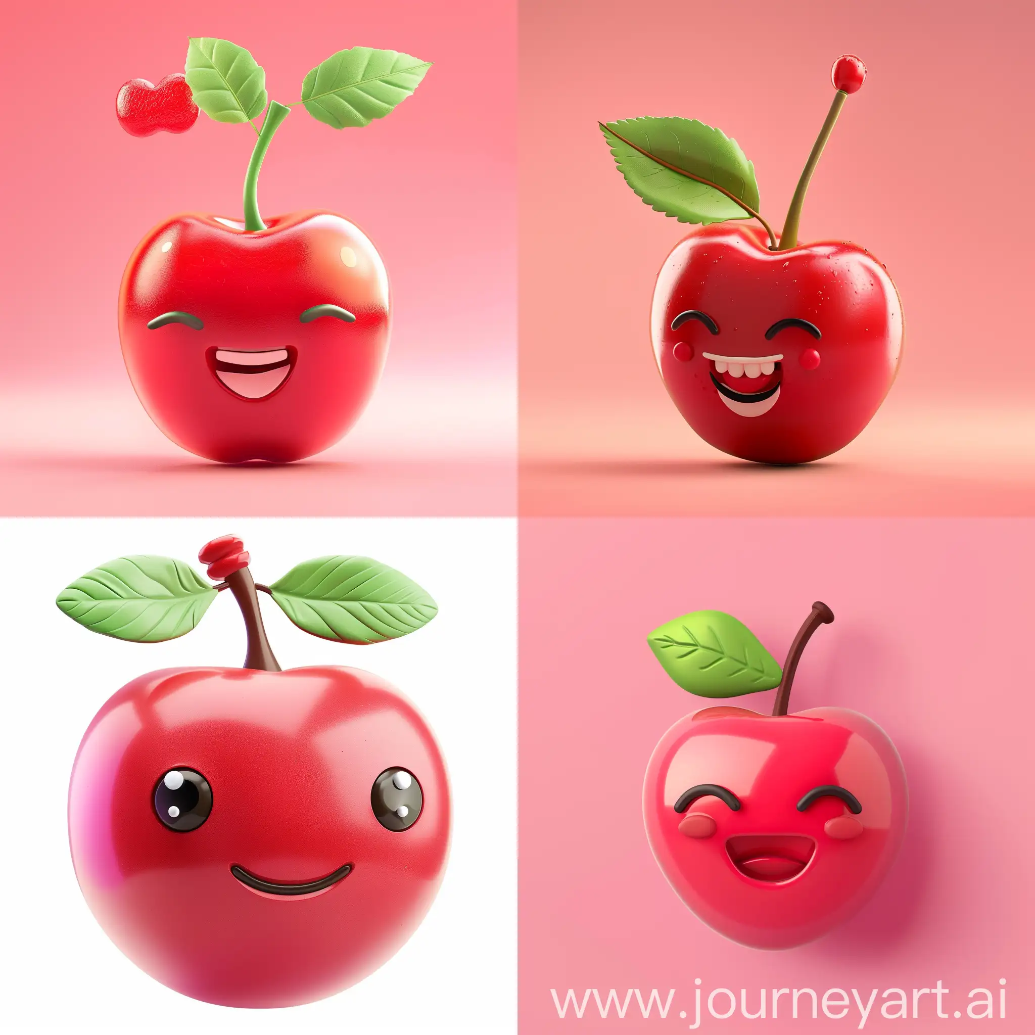 Cheerful-Cherry-Emoji-on-a-Vibrant-Background