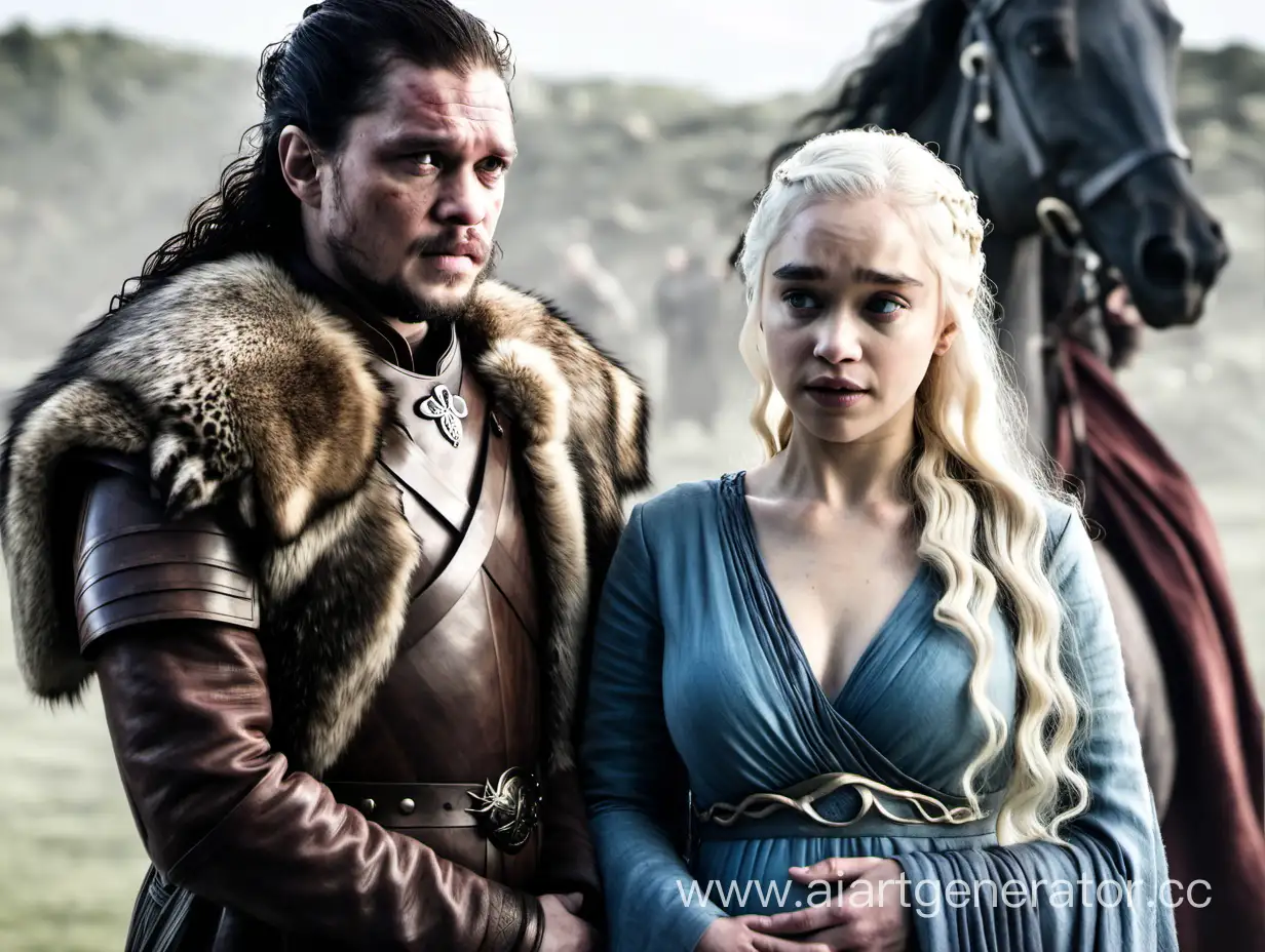 Game of Thrones, Daenerys and John, Daenerys is pregnant