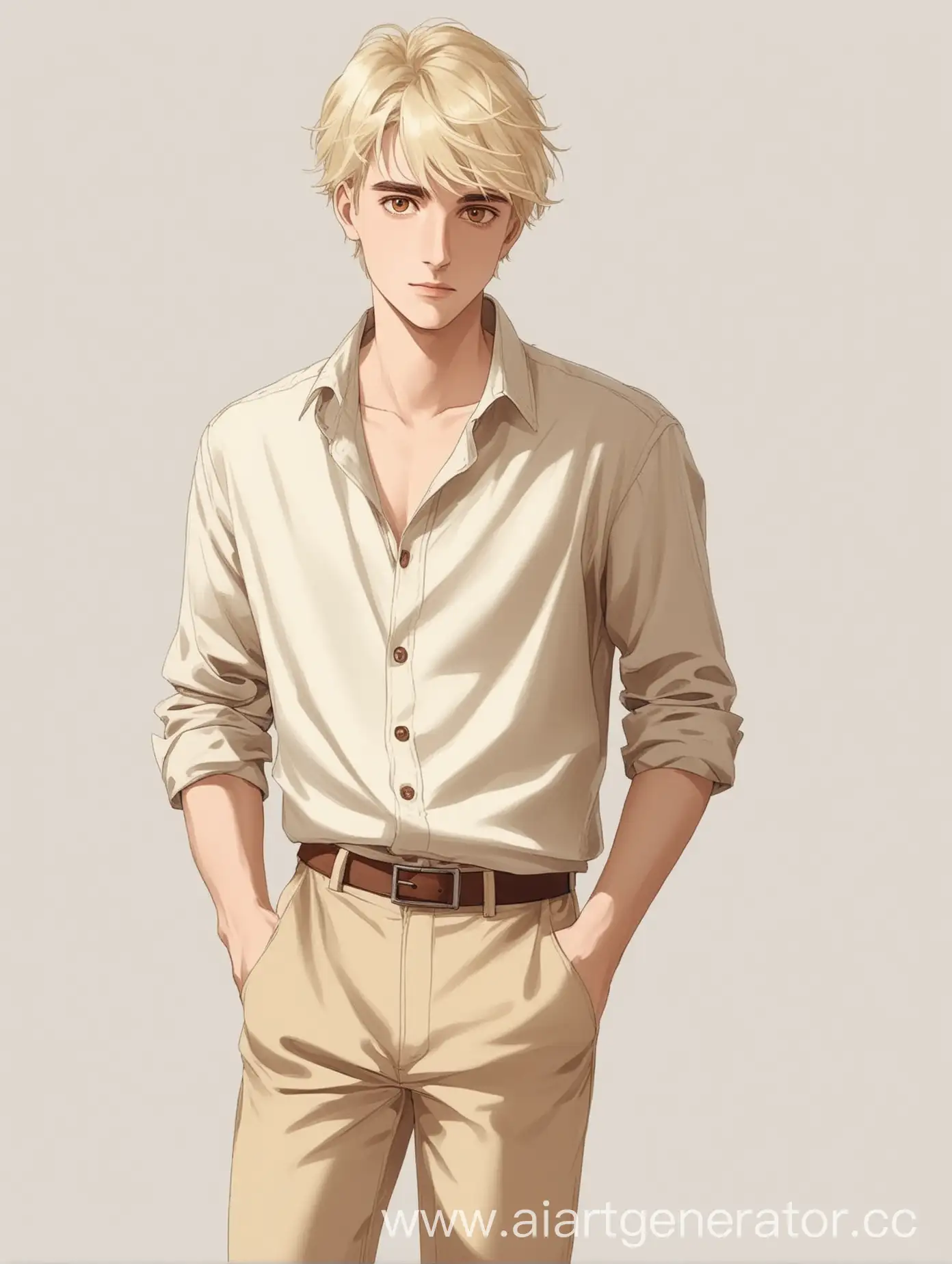 Blonde-Guy-in-Casual-Attire-with-Brown-Eyes